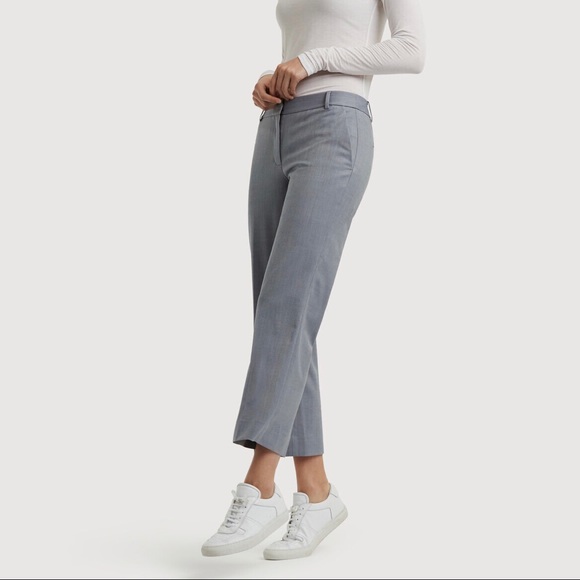 Kit and Ace Pants - Kit and Ace Wool Cropped Straight Leg Trousers